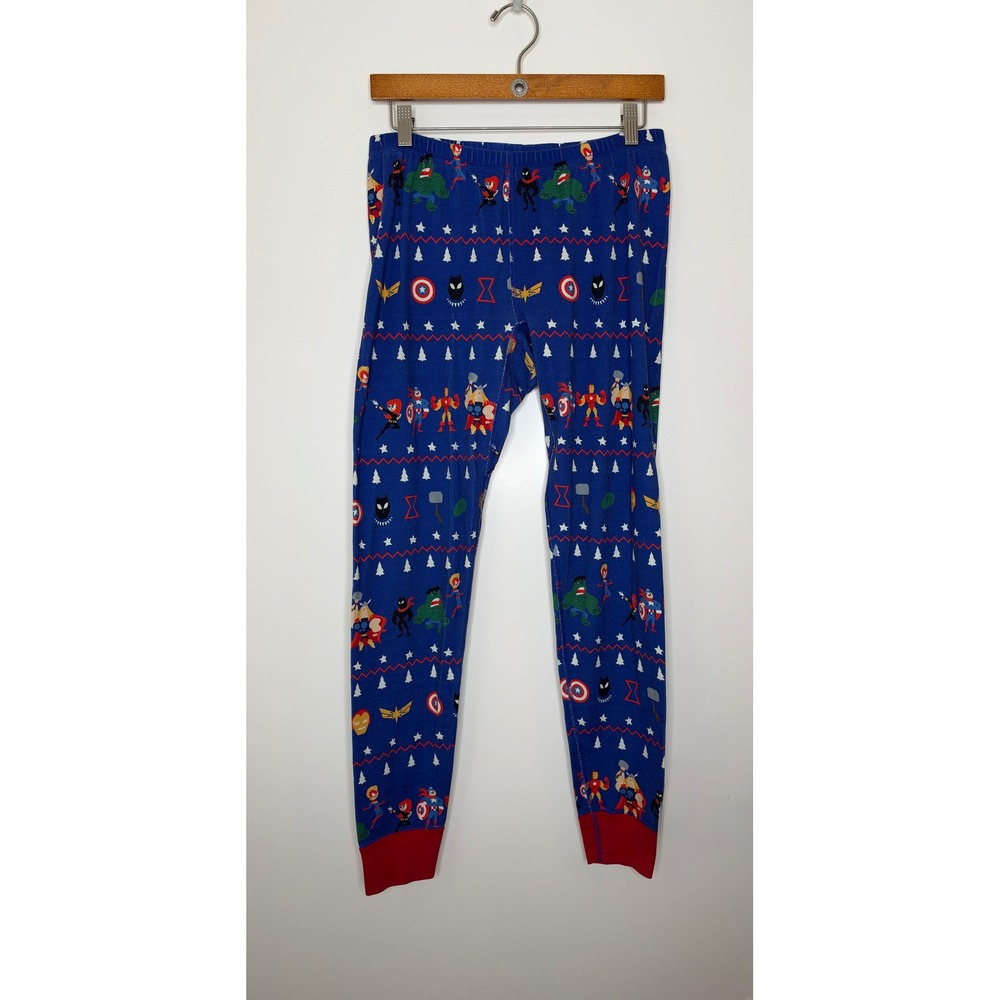 Hanna Andersson Marvel Avengers Holiday Pajama Pants Blue Kids Medium M